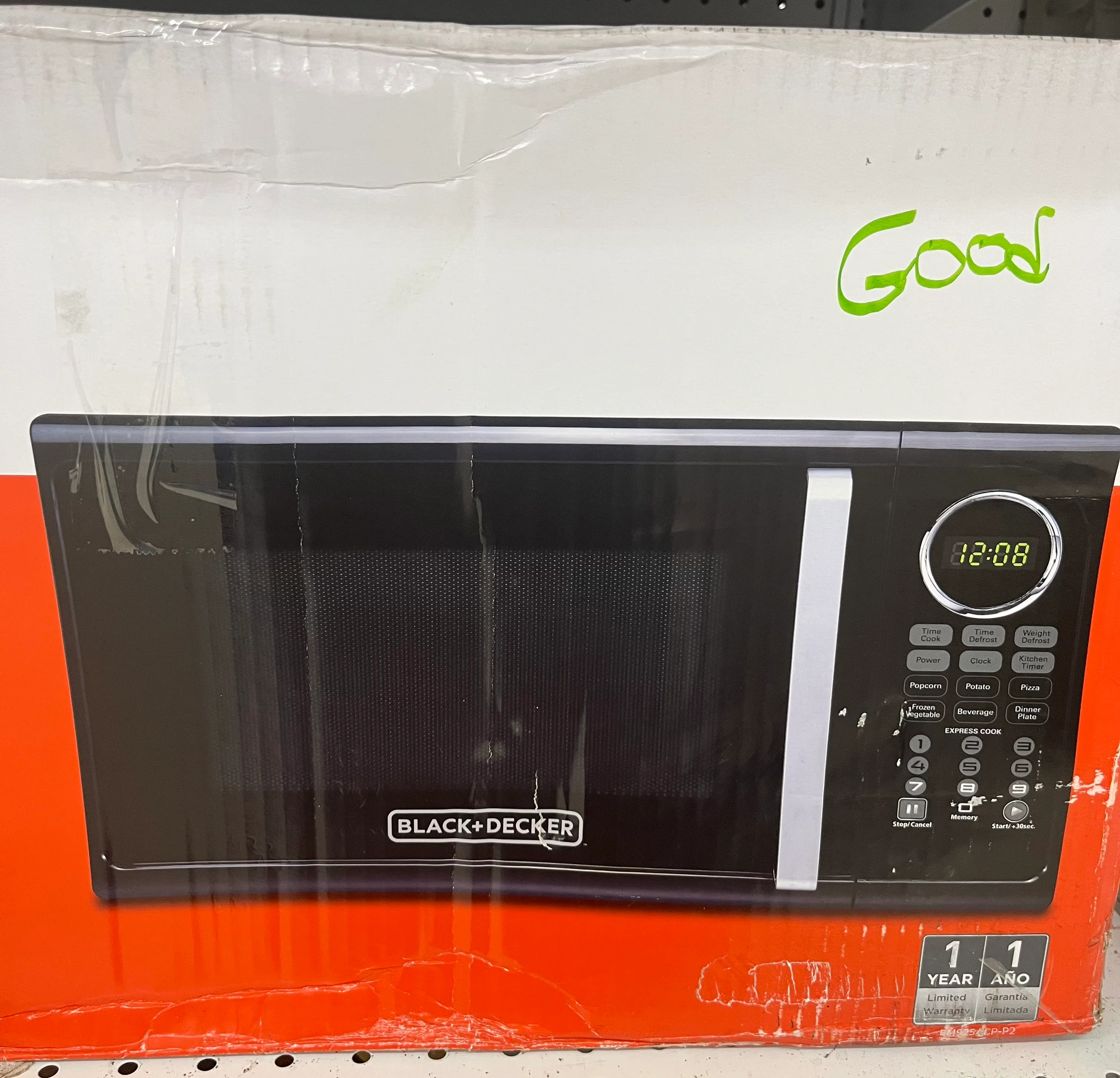 0.9 cu ft microwave
