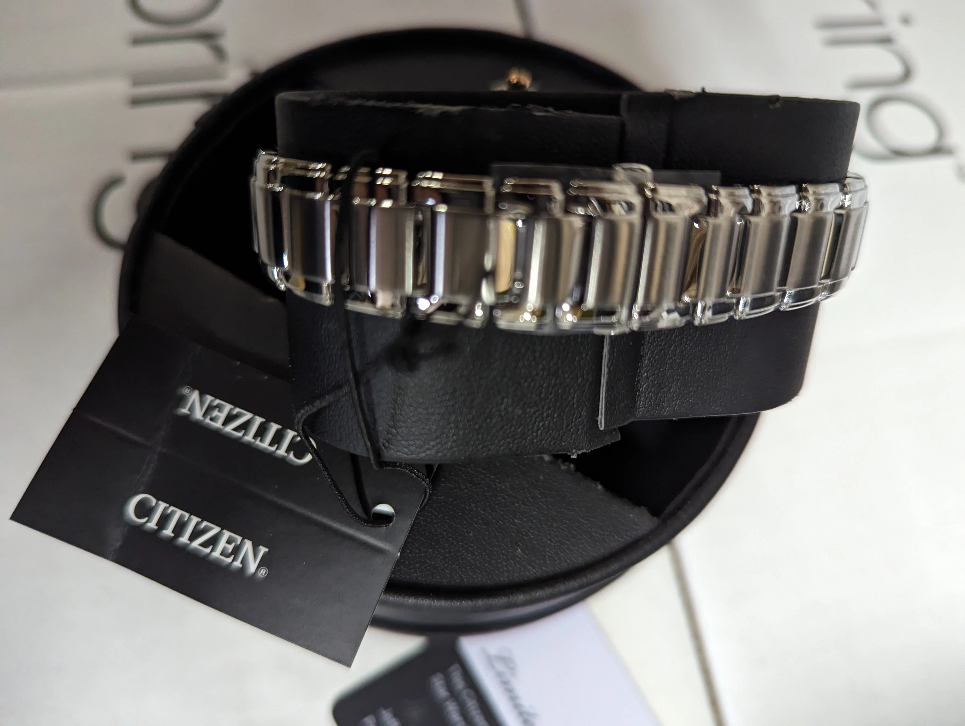 C10) Citizen Eco-Drive Star Wars Prncess Leia 32mm Women's Solar Powered Casual Watch with Diamonds - Silver - Image 4