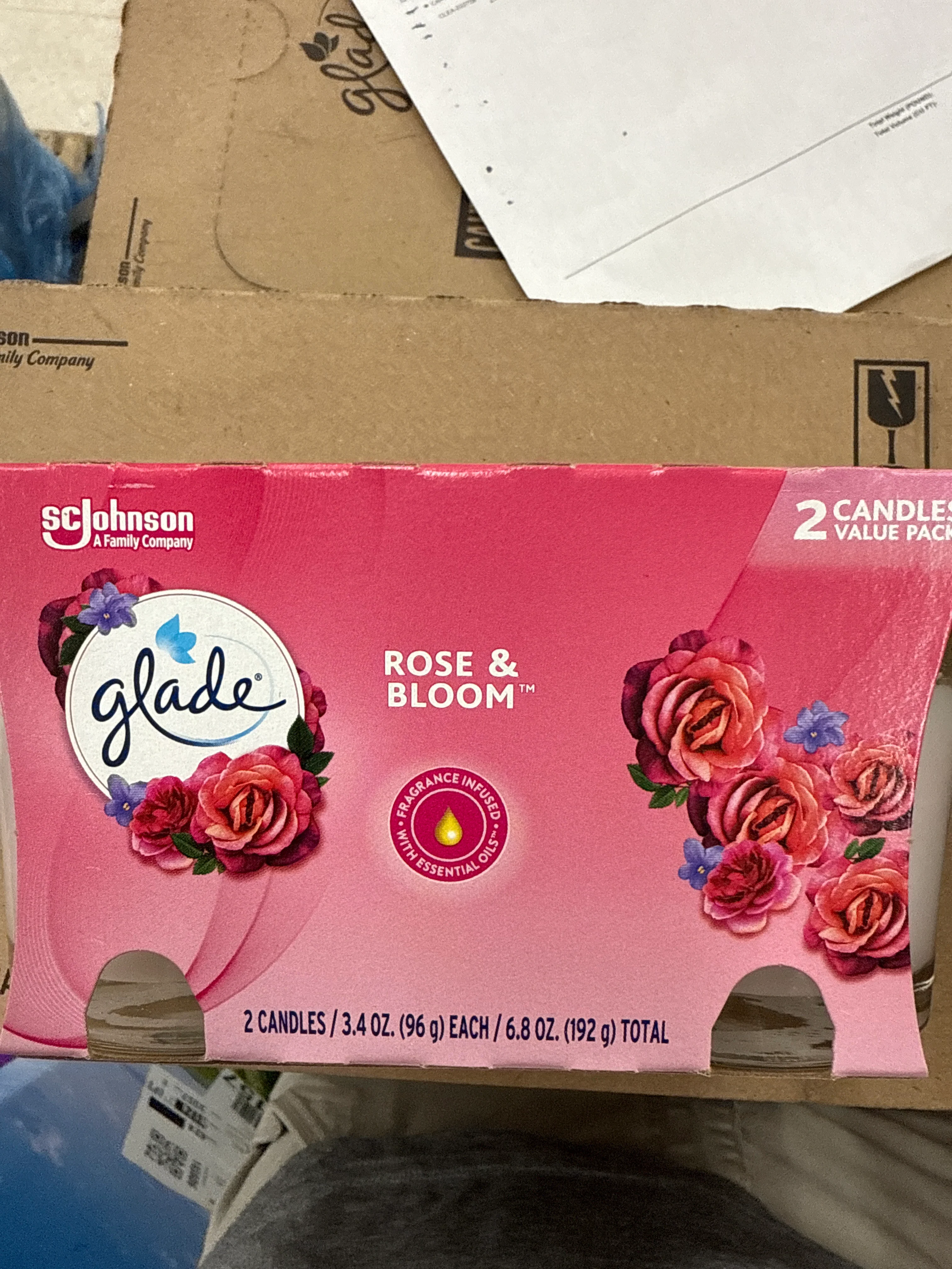 Glade Rose & Bloom Candle 2 Pack