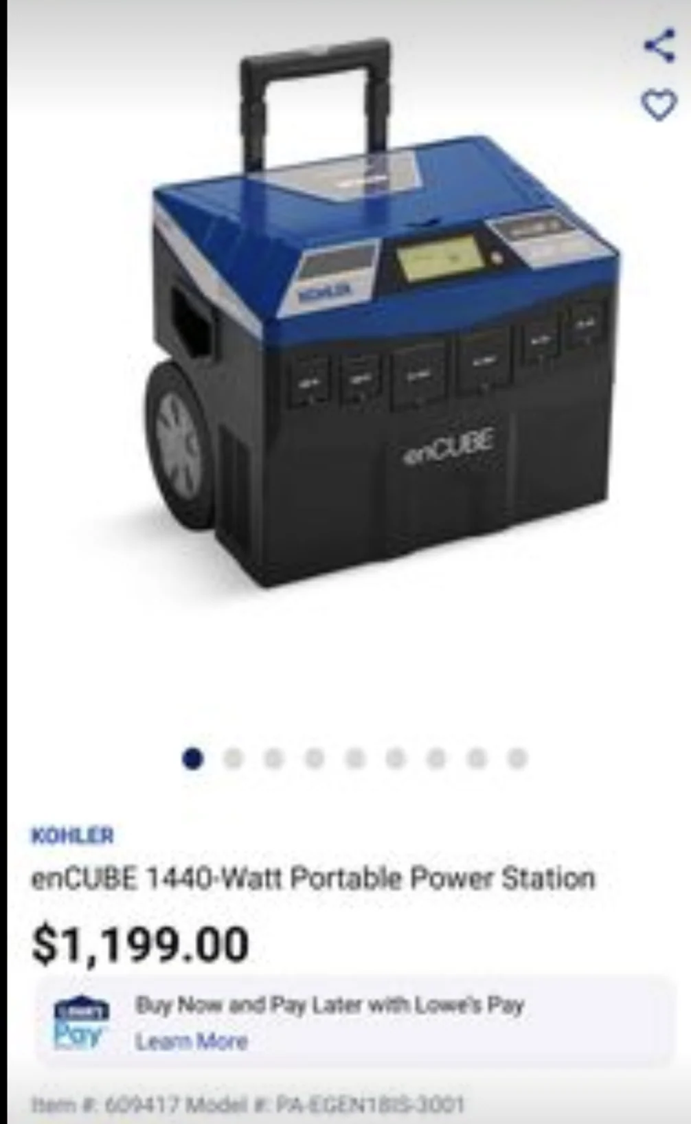 Kohler enCube 1440 Watt Portable Solar Generator - Image 2